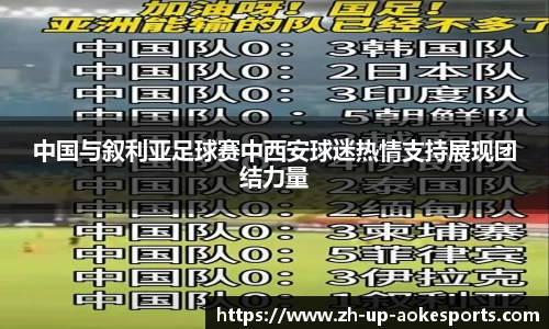 中国与叙利亚足球赛中西安球迷热情支持展现团结力量